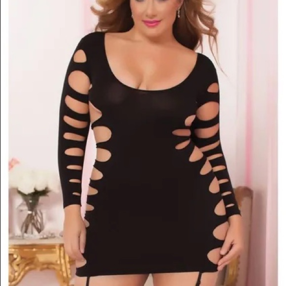 Sexy Slashed Mini Dress one size Queen